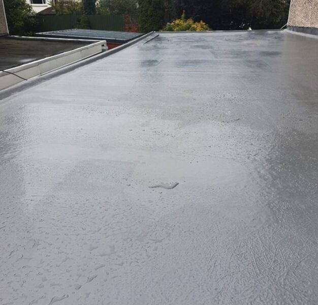 Professional lead flashing work completed by Johnson's Roofing in Stockport, Manchester area - High quality concrete tiles installation