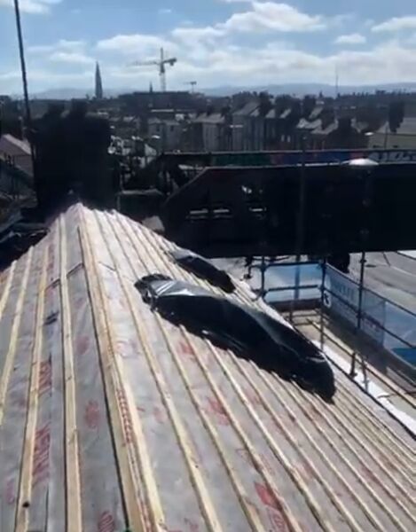 Professional moss removal service completed by Johnson's Roofing in Trafford, Manchester area - High quality composite materials installation