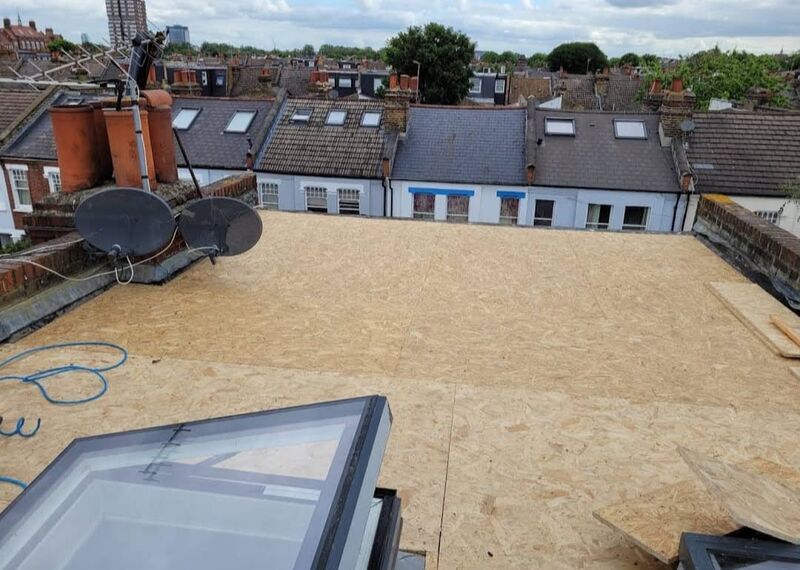 Professional lead flashing work completed by Johnson's Roofing in Bolton, Manchester area - High quality concrete tiles installation