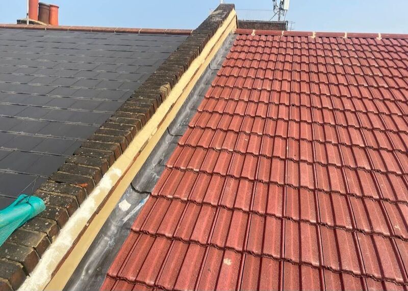 Professional storm damage repair completed by Johnson's Roofing in Trafford, Manchester area - High quality composite materials installation